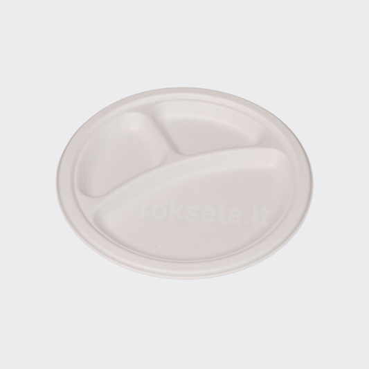 Sugarcane plates 22.5 ml. three-piece 50 pcs.