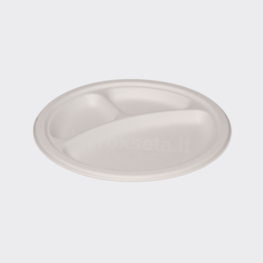 Paper plates 25cm, 3-piece set 50 pcs.