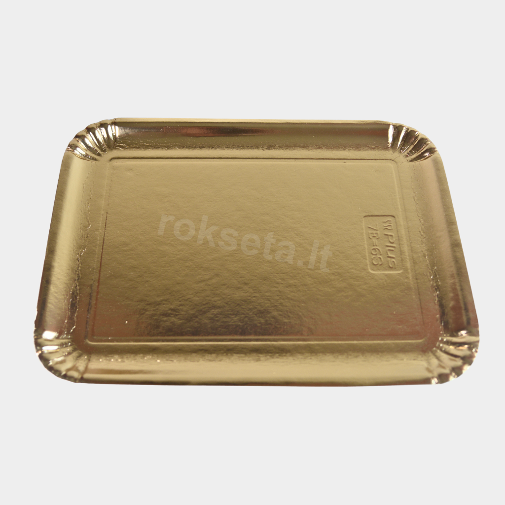 Auksinės spalvos popierinis padėklas 31x27 5S