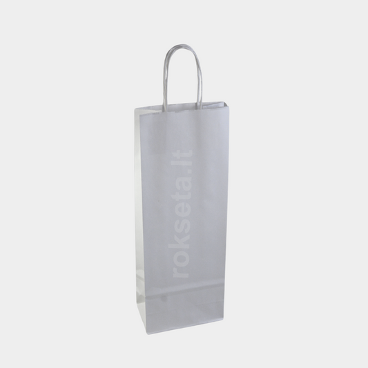 White paper bags 160X80X390 mm with a twisted handle