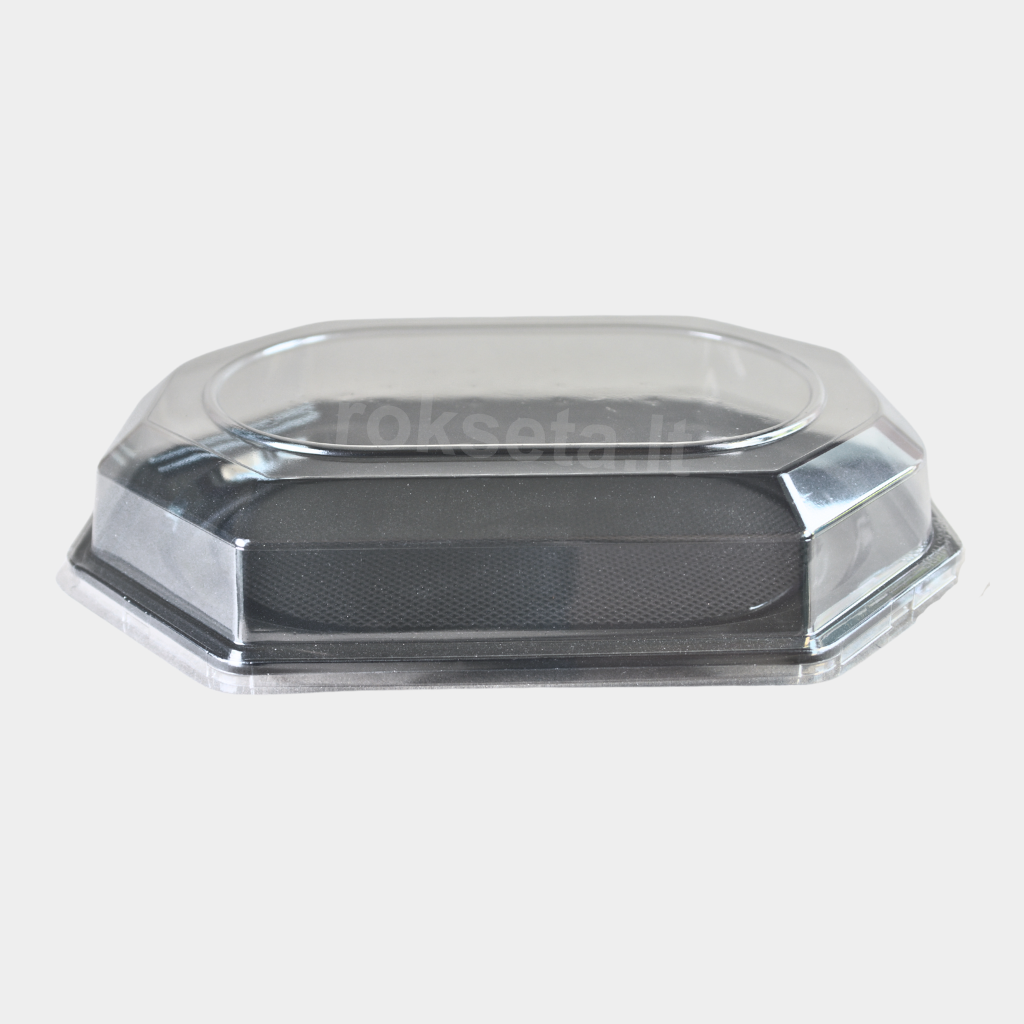 Trays black with transparent covers 430X280mm