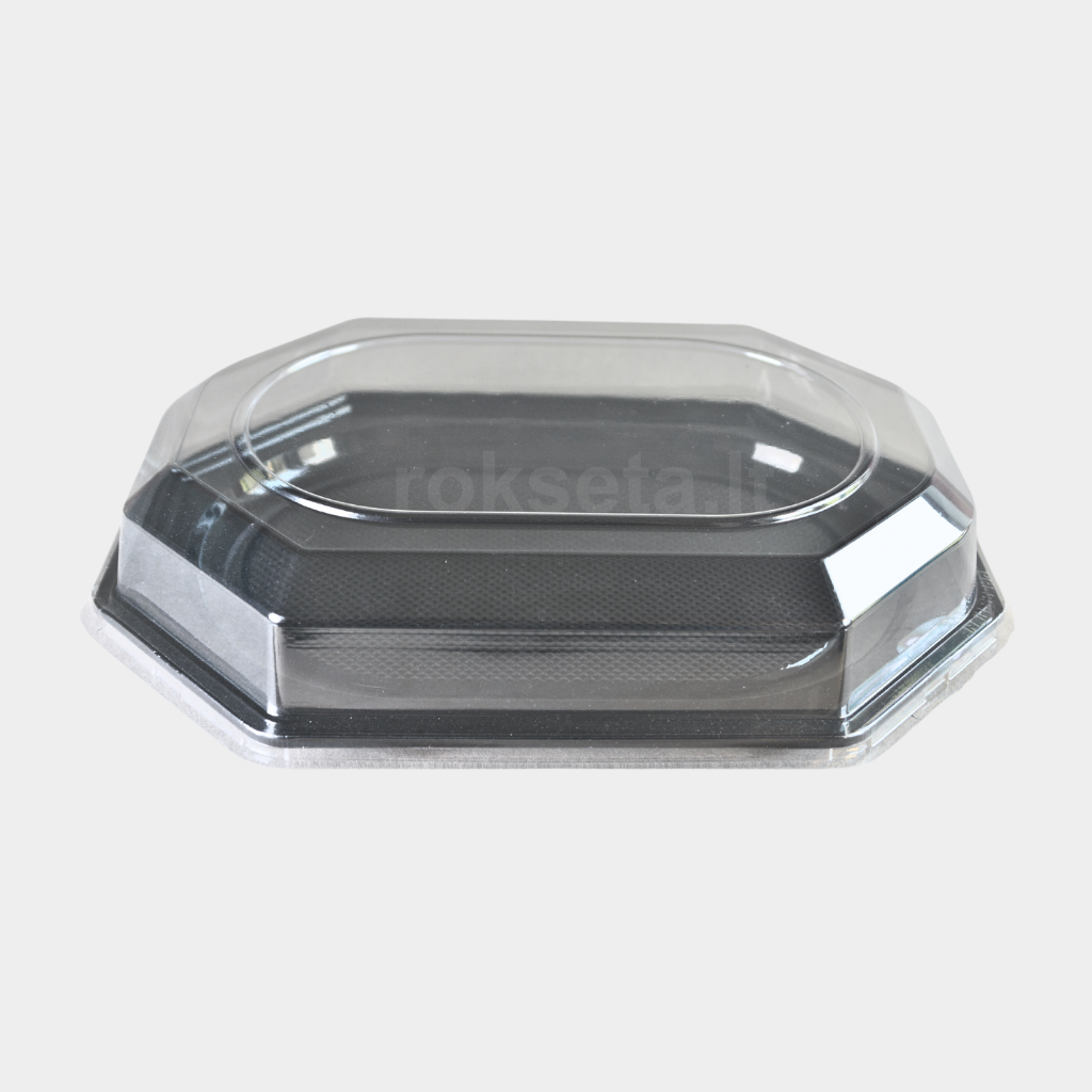 Trays black with transparent covers 430X280mm