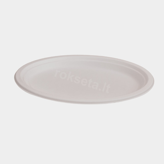 Plates sugarcane oval 25.9x19.2 50 pcs.