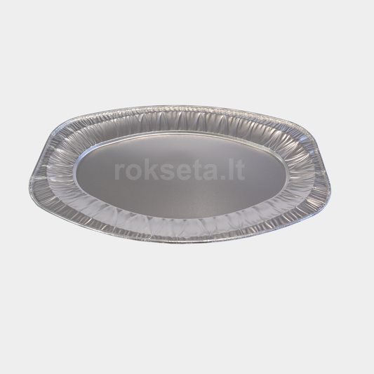 Aluminum foil oval tray 45 cm.