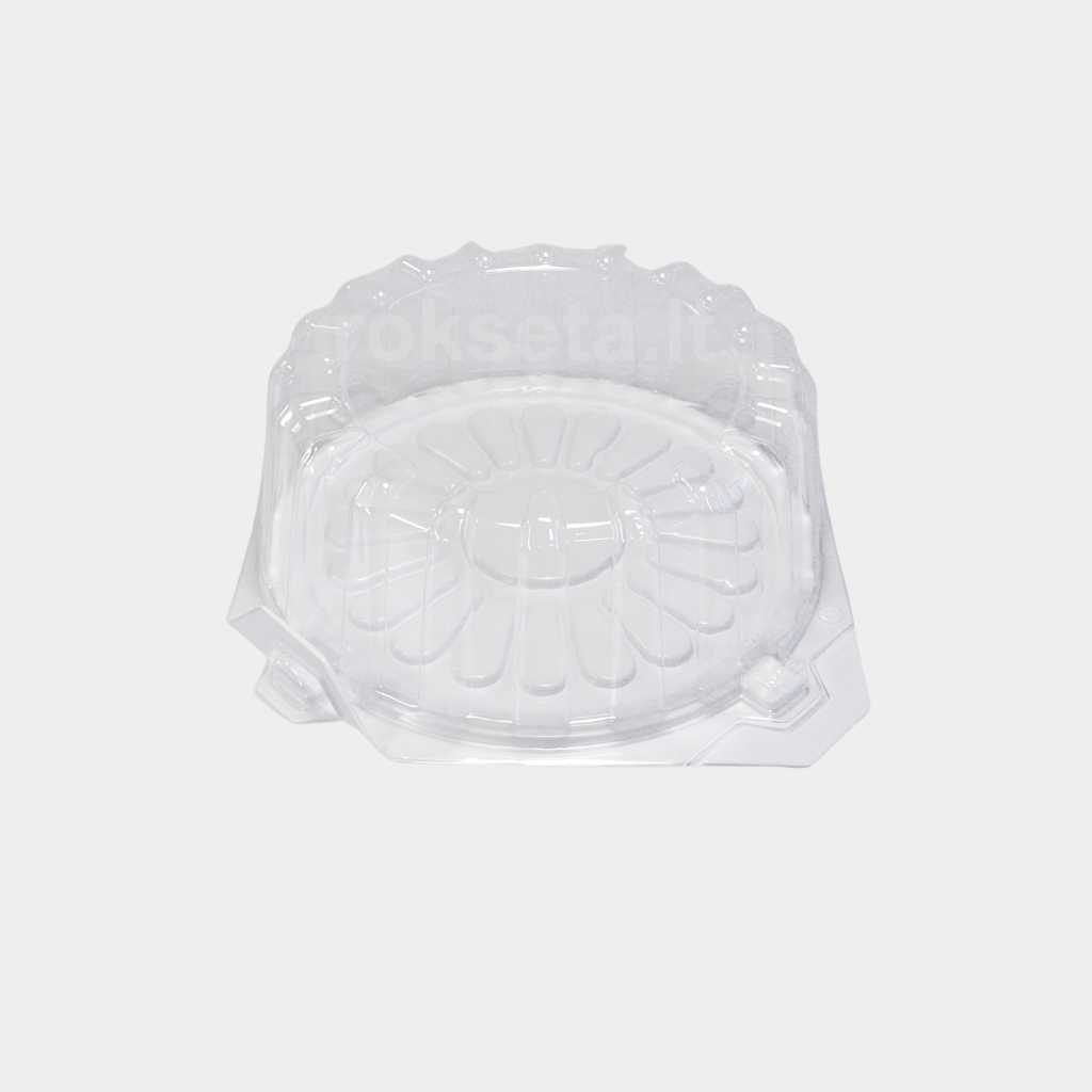 Round cake box with transparent white base K - 210