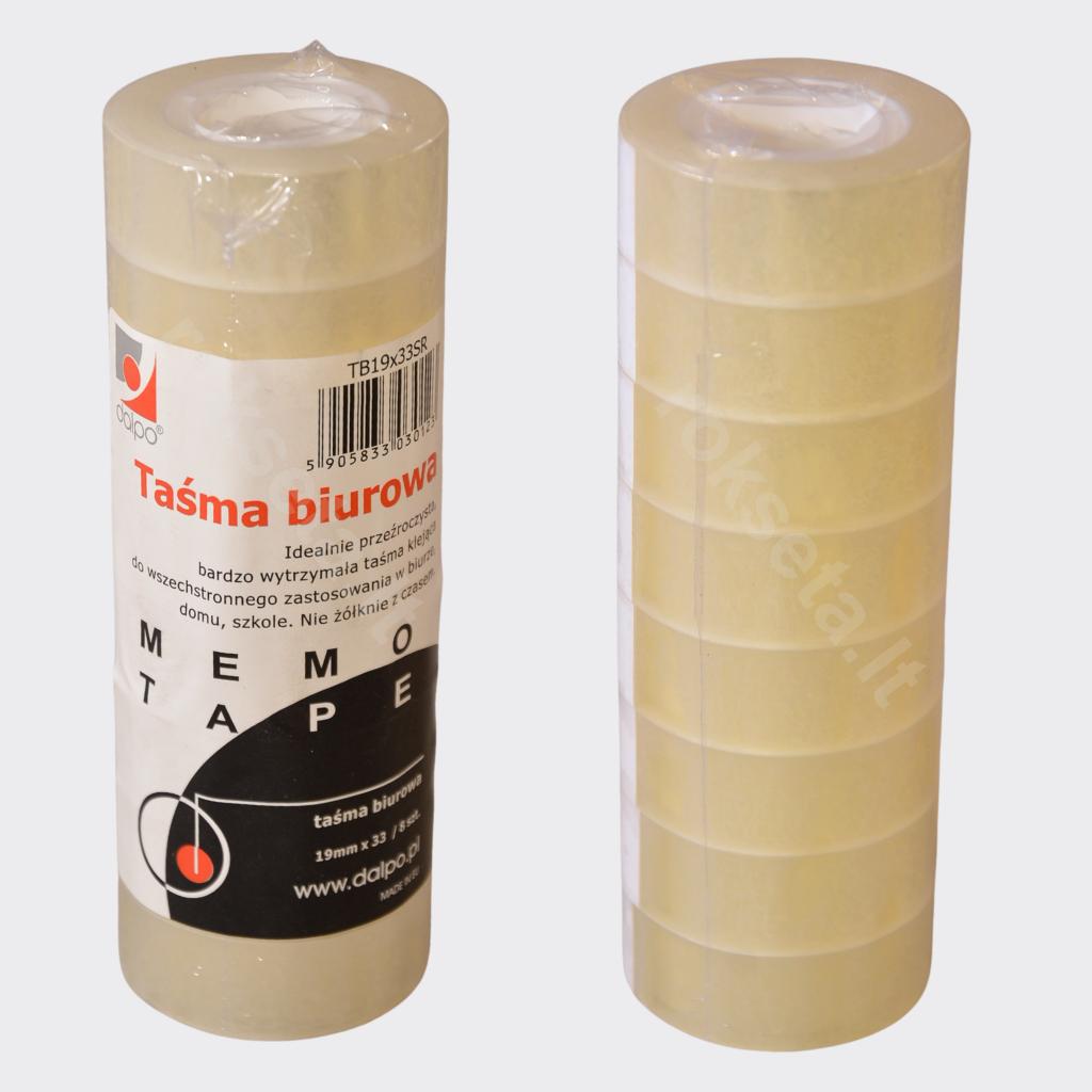 Adhesive tape 19mmx33m transparent