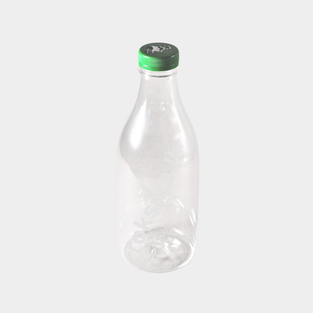 PET buteliai 1 l. MILK su kamšteliu