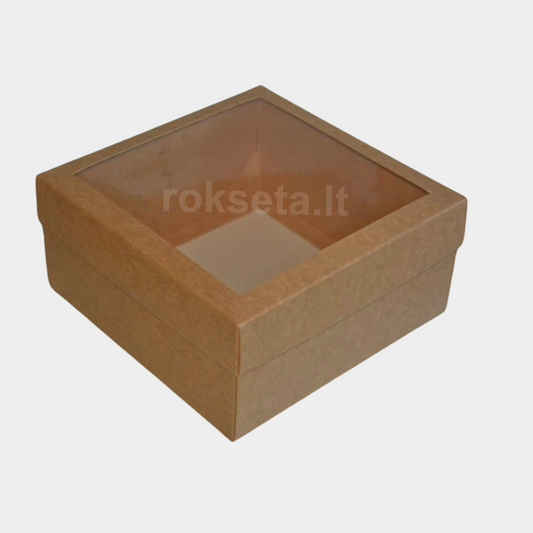 Cardboard box of 12 - cupcakes with PVC, 10 pcs.