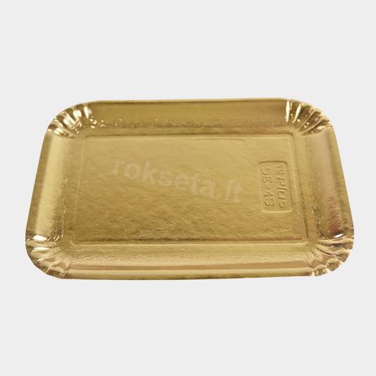 Auksinės spalvos popierinis padėklas 29,3x20,3 4S