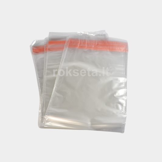 Polypropylene bags 25 x 45 + 5 cm 25 mic. 100 pcs. With adhesive tape
