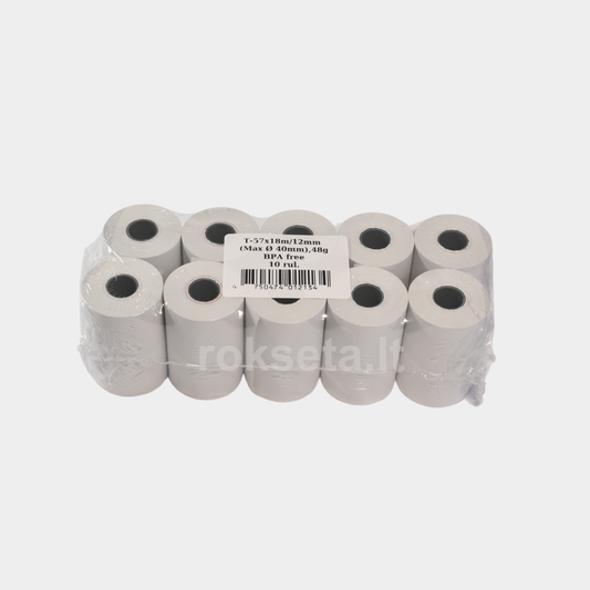 cash register tape 57 mm. x 18 m. thermal