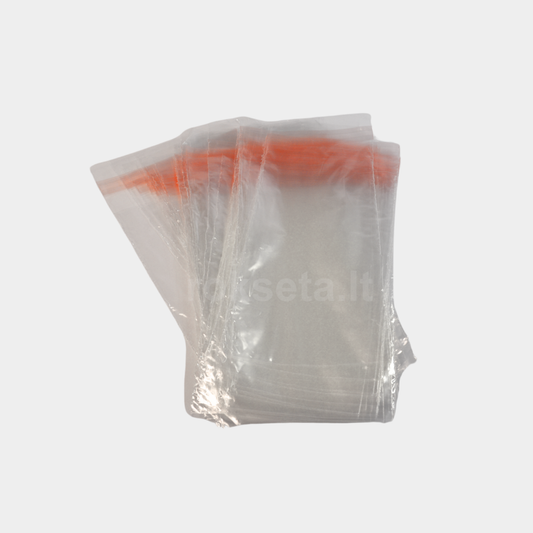 Polypropylene bags 20x35 +5 cm 25mik. 100 pcs. With adhesive tape