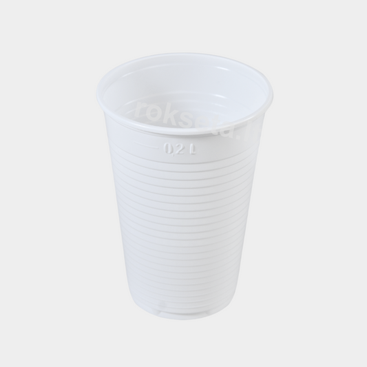 PP glasses 200ml (white) 100 pcs.