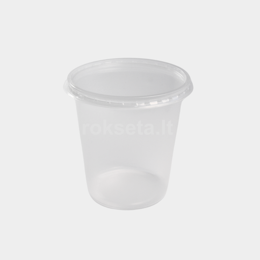 Round box 500ml with lid 100 pcs.