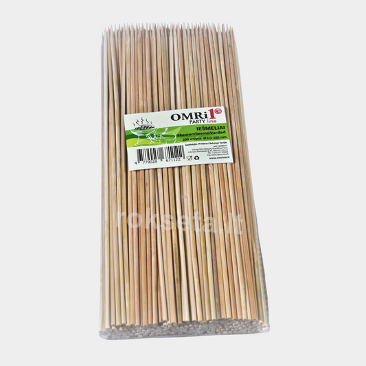Wooden skewers 250 mm. 200 pcs.