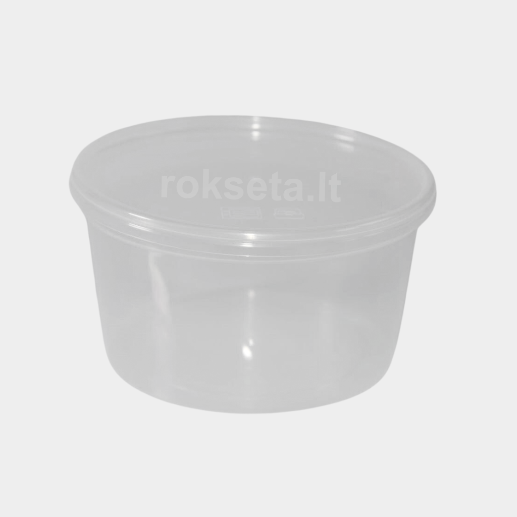 Box K - 806 round 400 ml. with lid 100 pcs.