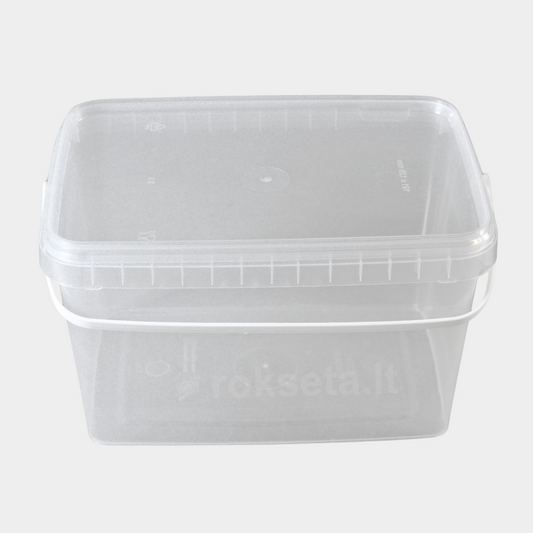 Rectangular bucket 3300 ml. with lid