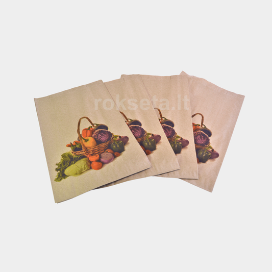 Paper bags brown 200x100x340 mm. with pattern