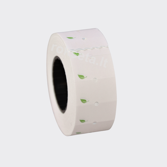 Lipnios kainų etiketės 21,5x12 mm. stačiakampė, balta, silpno lipnumo