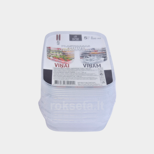 Hermetically sealed jar with lid 500 ml. 5 pcs.