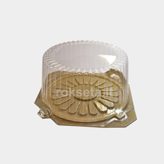 Round cake box with transparent white base K - 209