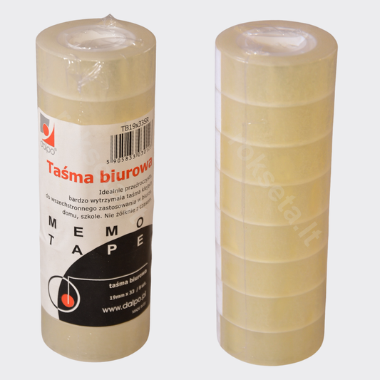 Adhesive tape 19mmx10m transparent