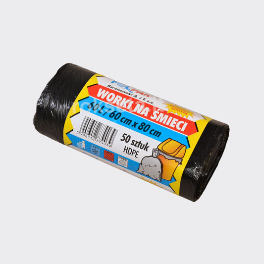 Garbage bags in a roll 60x80cm 60L 50 pcs.